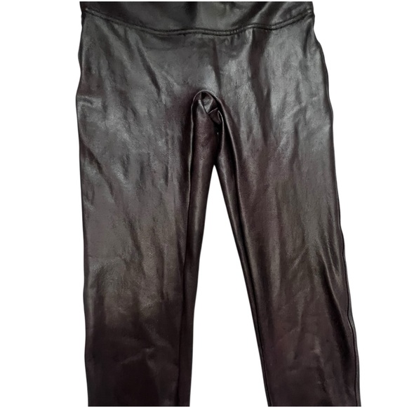 SPANX Plum High Waist Pleather Leggings M Like New! - Picture 5 of 7